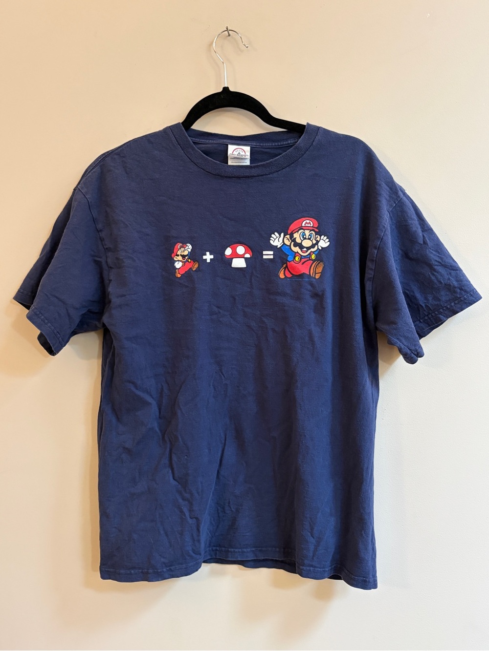2003 Vintage Y2K Delta Pro Weight Nintendo Super Mario Cotton Short Sleeve Shirt